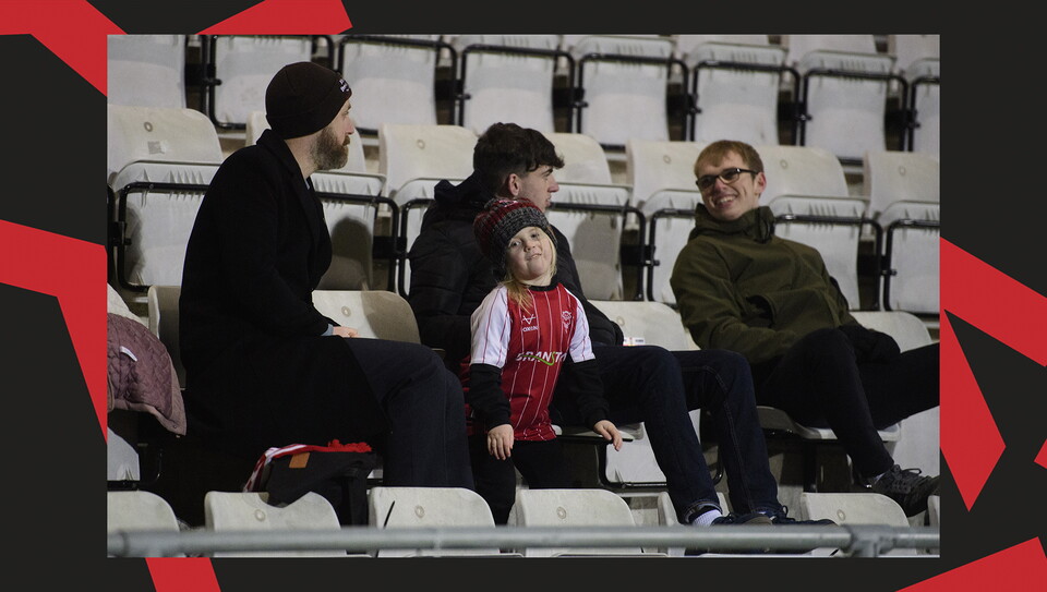 A fan photo from the Imps' away Vertu Trophy game at Morecambe.