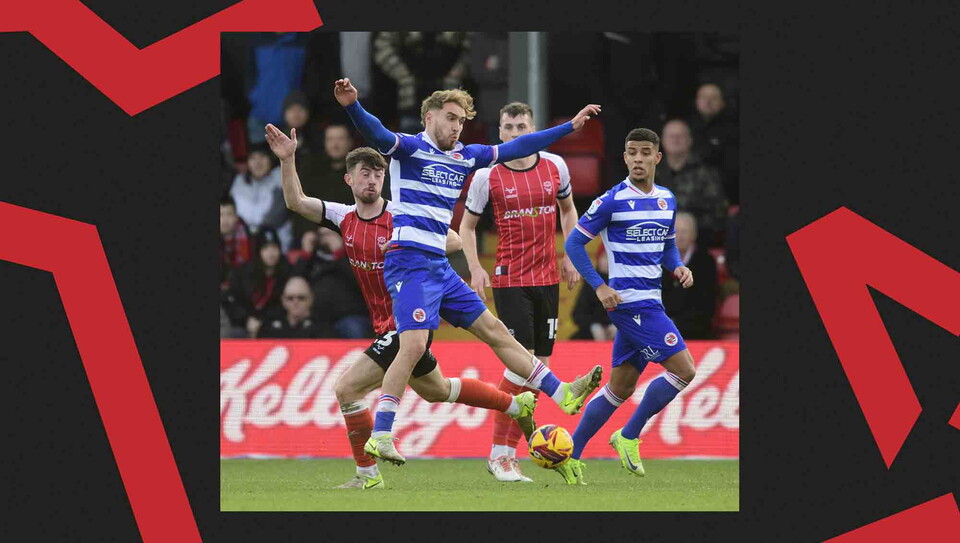 Match action from Lincoln CIty's 2-0 win over Reading.