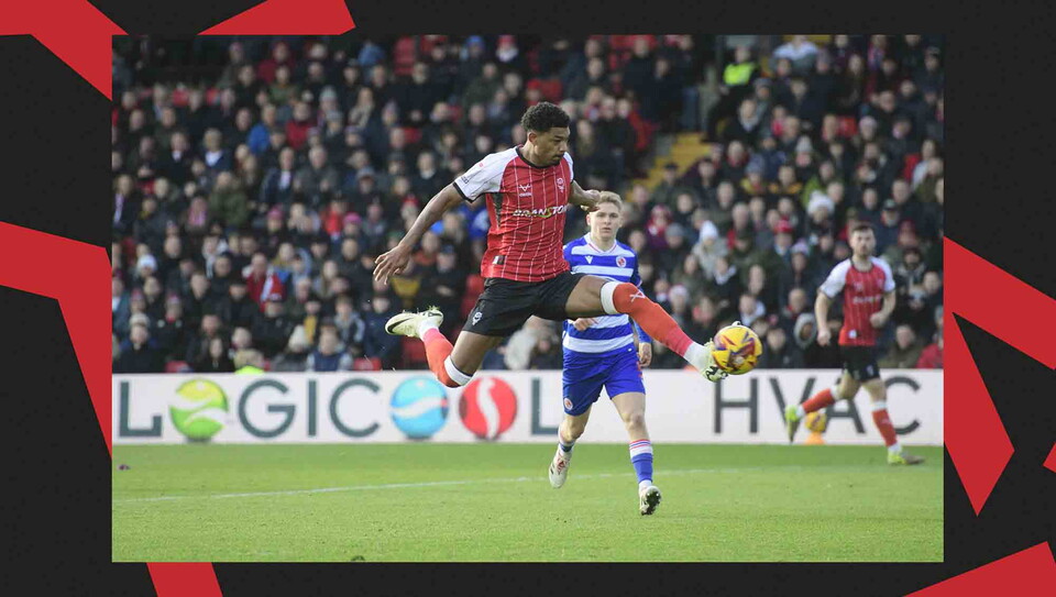 Match action from Lincoln CIty's 2-0 win over Reading.