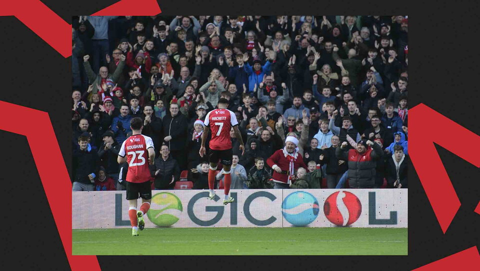Match action from Lincoln CIty's 2-0 win over Reading.