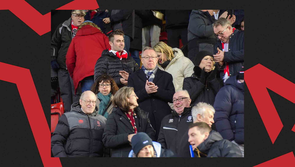 Lincoln CIty fans watching a game