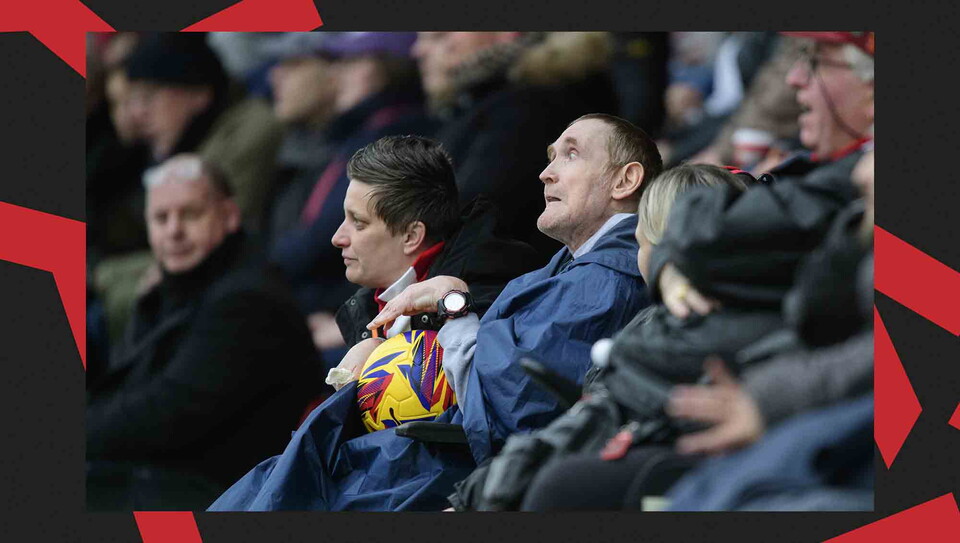 Lincoln City fans watching a game