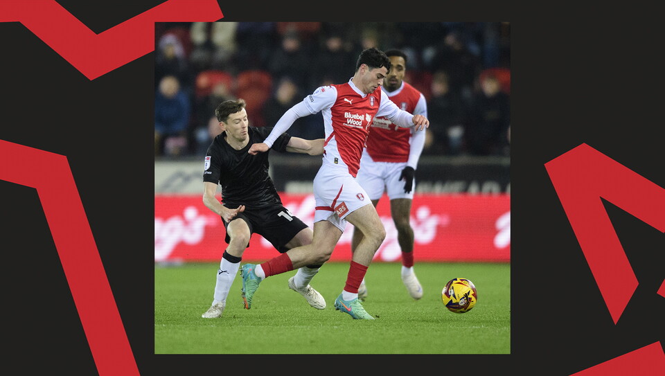 Action from Rotherham United v Lincoln City