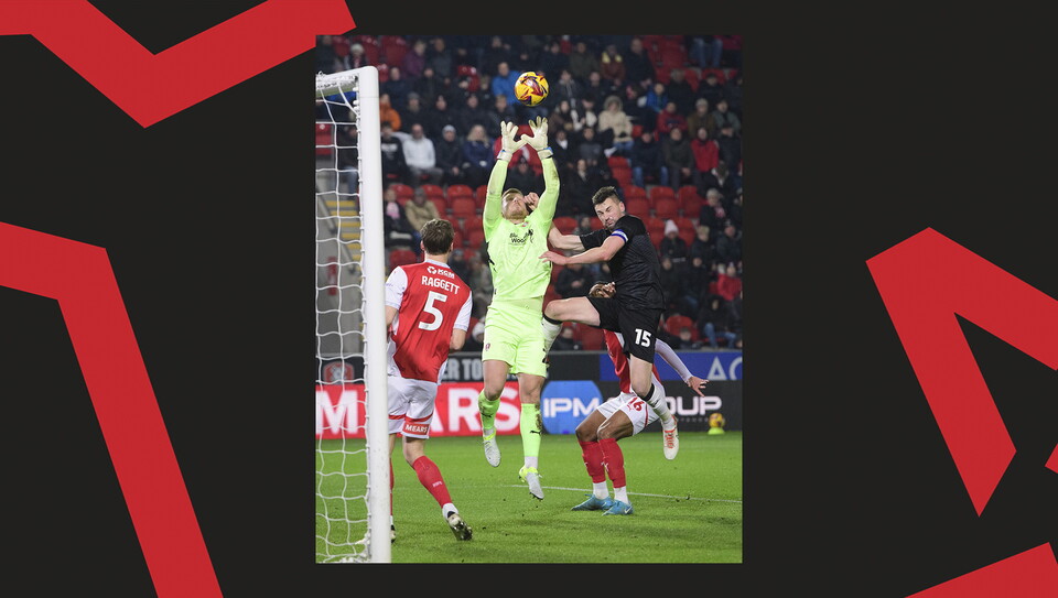 Action from Rotherham United v Lincoln City