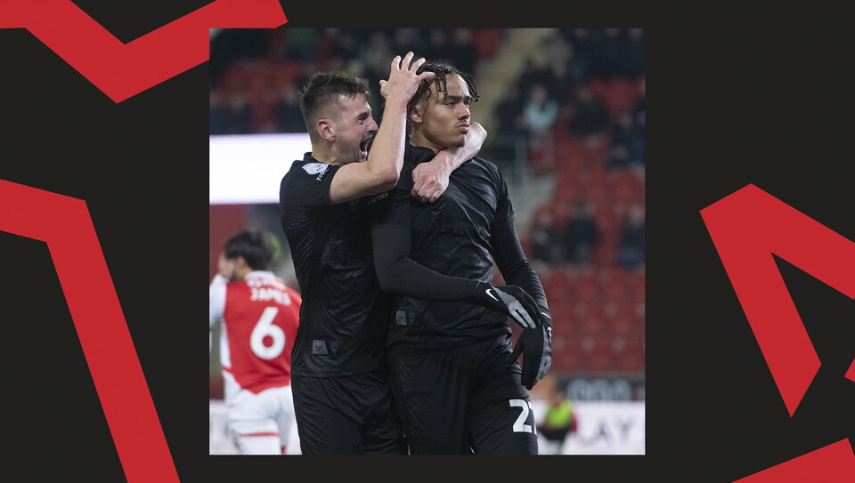 Action from Rotherham United v Lincoln City