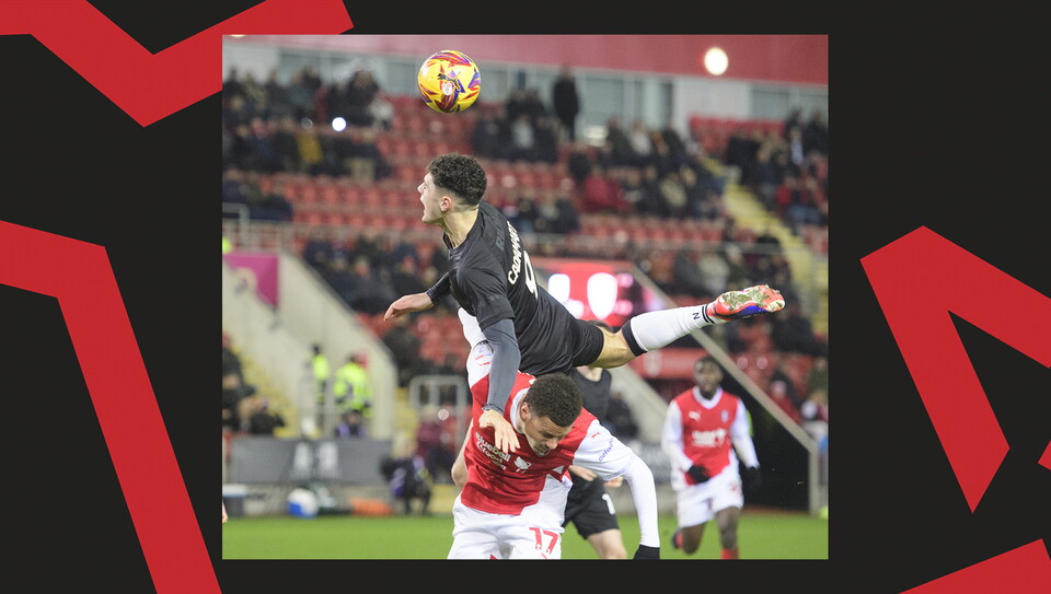 Action from Rotherham United v Lincoln City