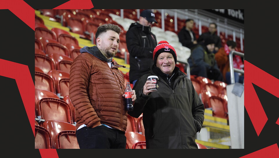 Lincoln City fans in the crowd