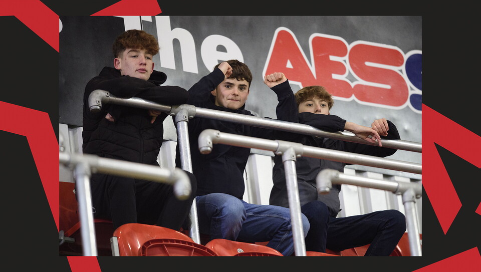 Lincoln City fans in the crowd