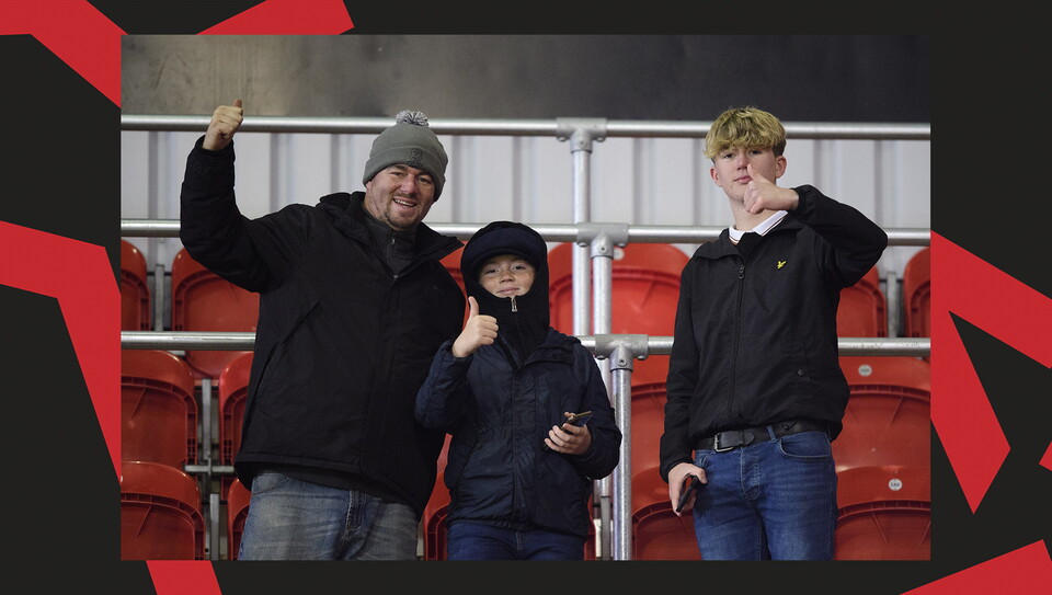 Lincoln City fans in the crowd