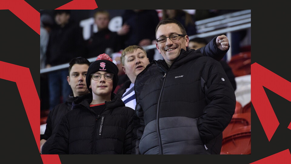 Lincoln City fans in the crowd