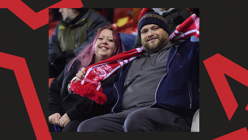 Lincoln City fans in the crowd