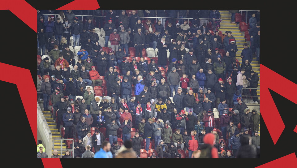 Lincoln City fans in the crowd