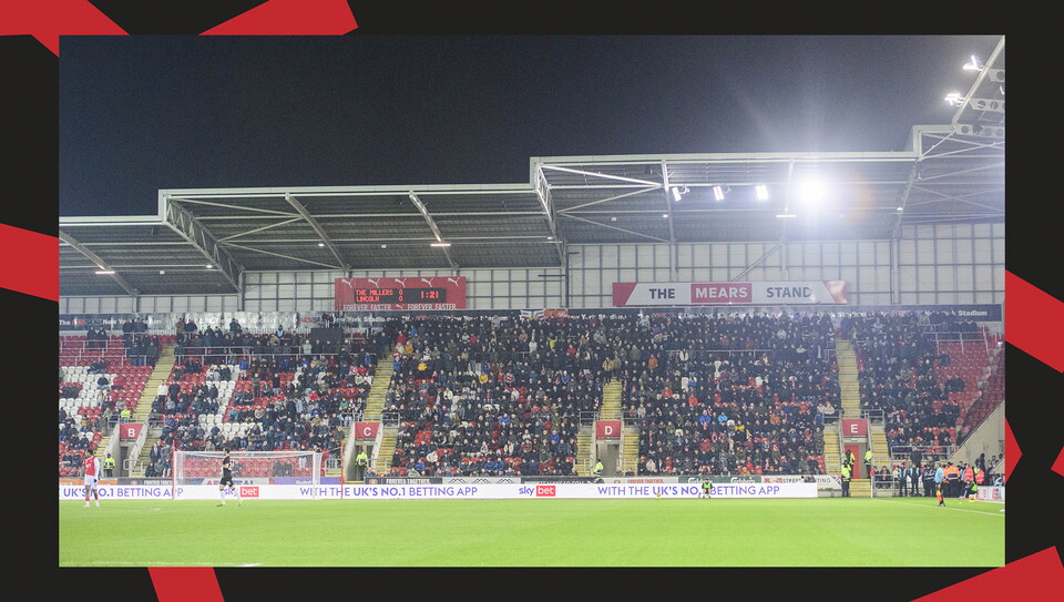 Lincoln City fans in the crowd