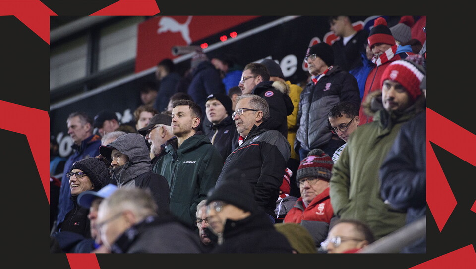 Lincoln City fans in the crowd