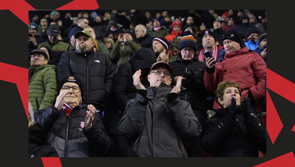 Lincoln City fans in the crowd