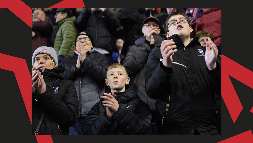 Lincoln City fans in the crowd
