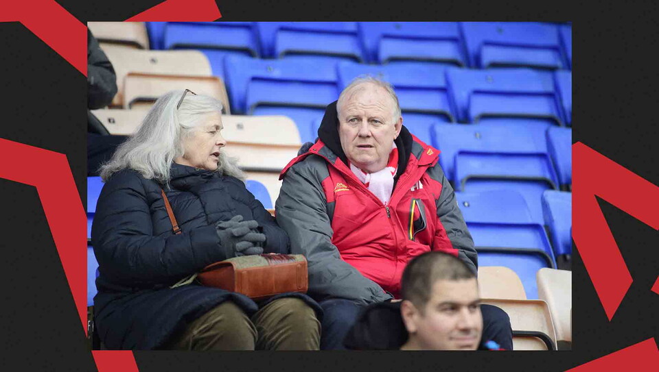 Lincoln City supporters back their team at Shrewsbury Town.