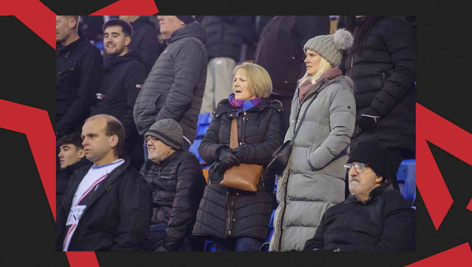 Lincoln City supporters back their team at Shrewsbury Town.