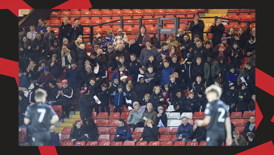 A match action image from Lincoln City U18s 4-2 win over their Wrexham equivalents.