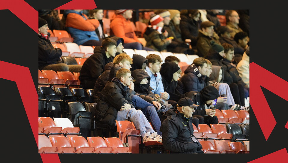 A match action image from Lincoln City U18s 4-2 win over their Wrexham equivalents.