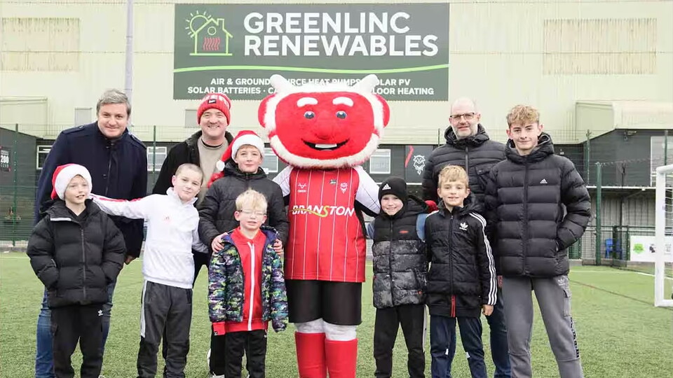 Lincoln City fans pictured at the home game against Reading