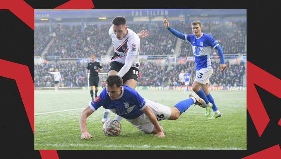 A match action image from Birmingham City v Lincoln City