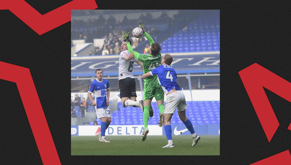A match action image from Birmingham City v Lincoln City