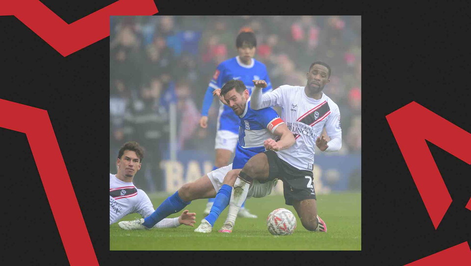 A match action image from Birmingham City v Lincoln City