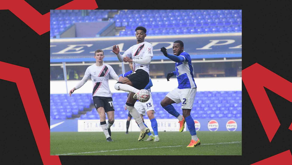 A match action image from Birmingham City v Lincoln City