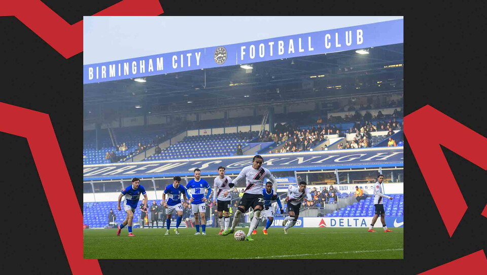 A match action image from Birmingham City v Lincoln City