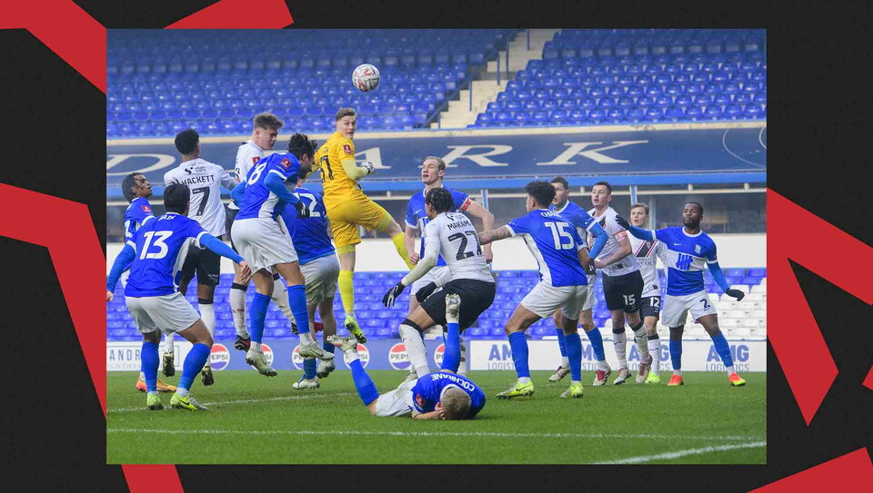 A match action image from Birmingham City v Lincoln City
