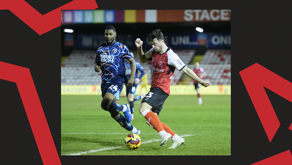 A match action image from City's home game against Blackpool at the LNER Stadium.