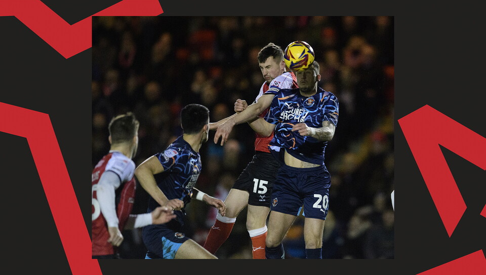 A match action image from City's home game against Blackpool at the LNER Stadium.