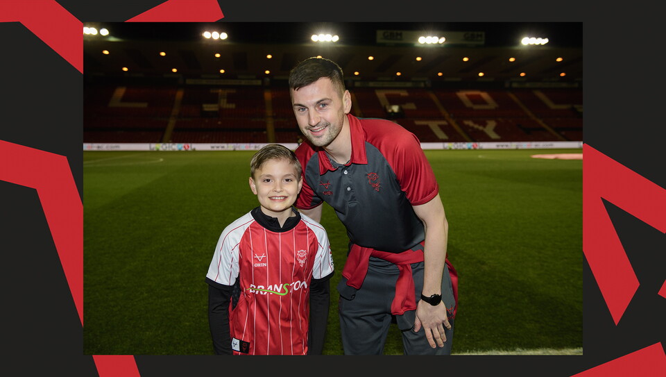 A matchday experience image from Lincoln City's home game against Blackpool.