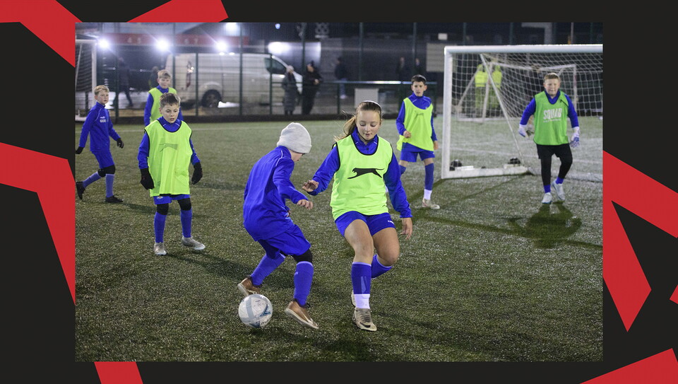 A matchday experience image from Lincoln City's home game against Blackpool.