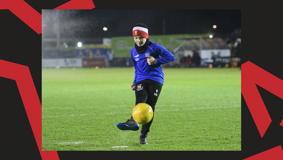 A matchday experience image from Lincoln City's home game against Blackpool.