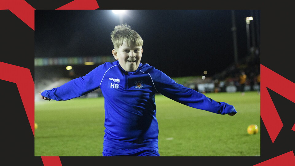 A matchday experience image from Lincoln City's home game against Blackpool.