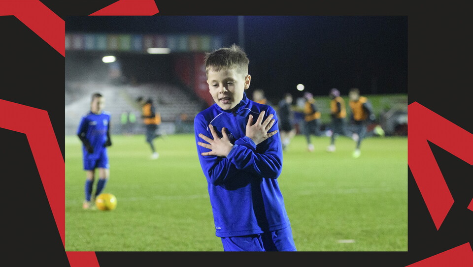A matchday experience image from Lincoln City's home game against Blackpool.