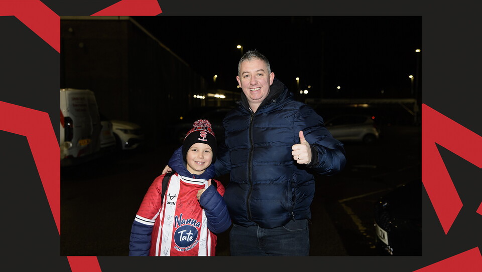 A fan image from City's home game against Blackpool at the LNER Stadium.