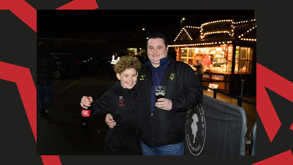 A fan image from City's home game against Blackpool at the LNER Stadium.