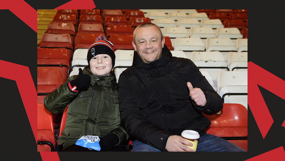 A fan image from City's home game against Blackpool at the LNER Stadium.