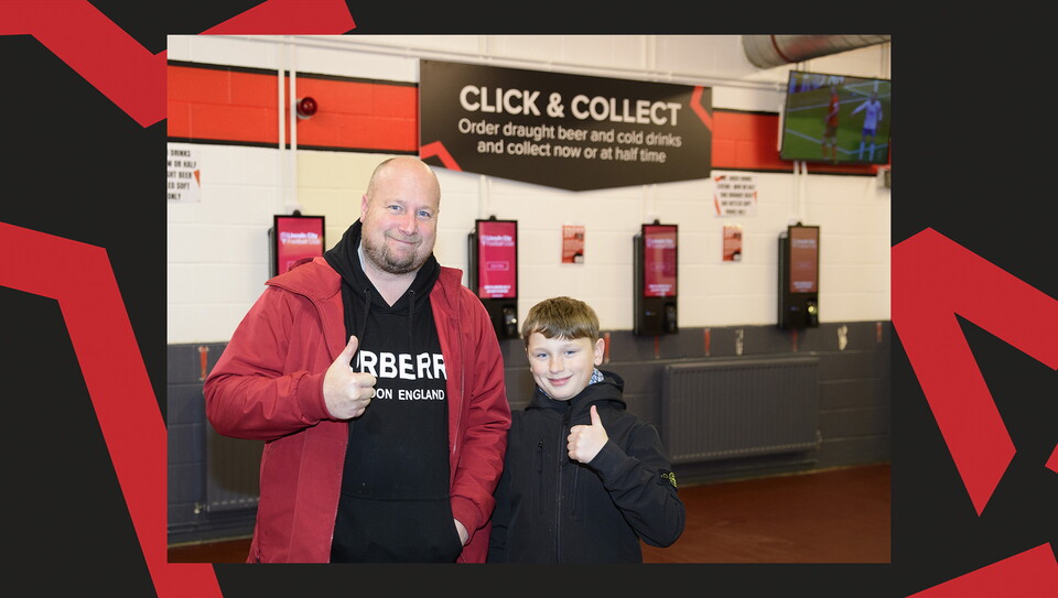 A fan image from City's home game against Blackpool at the LNER Stadium.