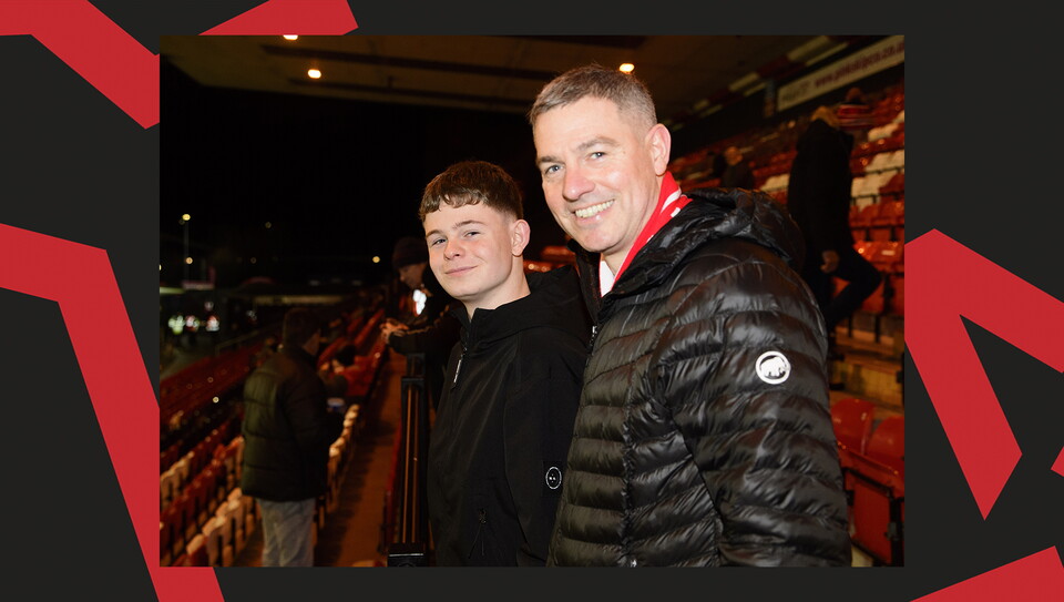 A fan image from City's home game against Blackpool at the LNER Stadium.