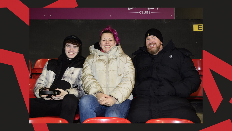 A fan image from City's home game against Blackpool at the LNER Stadium.
