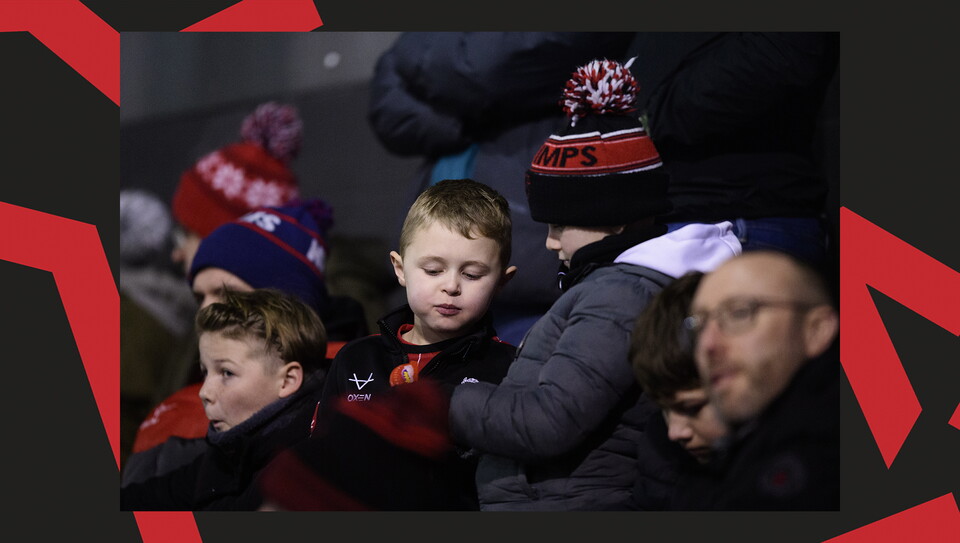 A fan image from City's home game against Blackpool at the LNER Stadium.