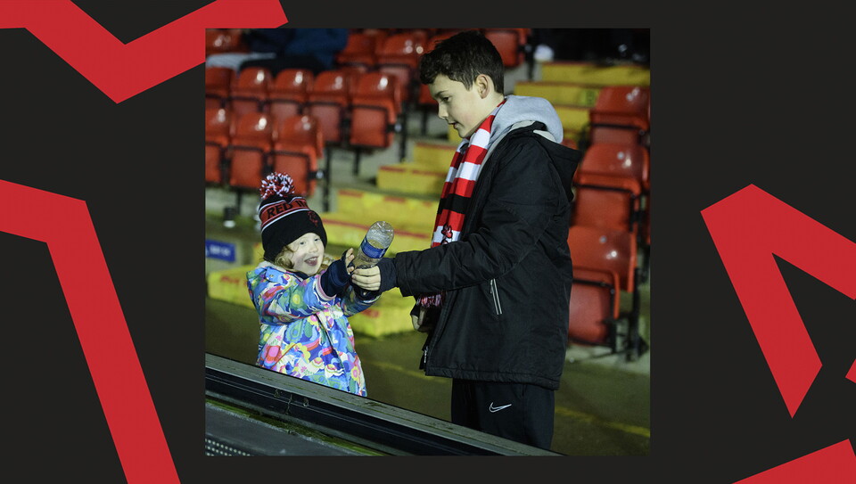 A fan image from City's home game against Blackpool at the LNER Stadium.
