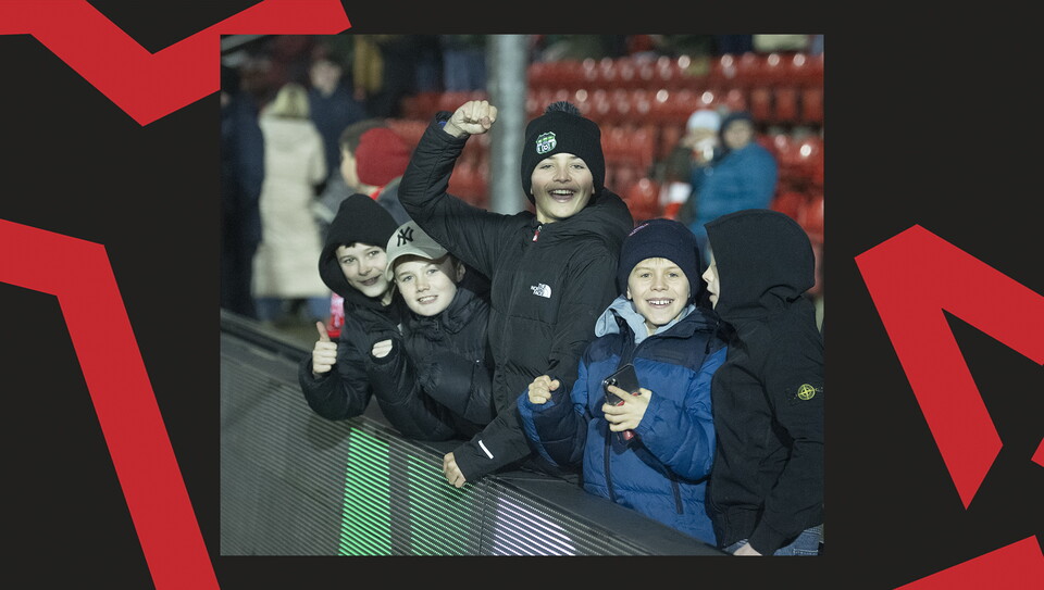 A fan image from City's home game against Blackpool at the LNER Stadium.