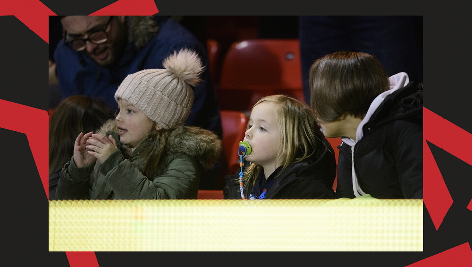 A fan image from City's home game against Blackpool at the LNER Stadium.