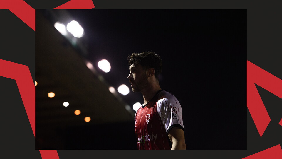 A match action image from Lincoln's home game against Bolton Wanderers