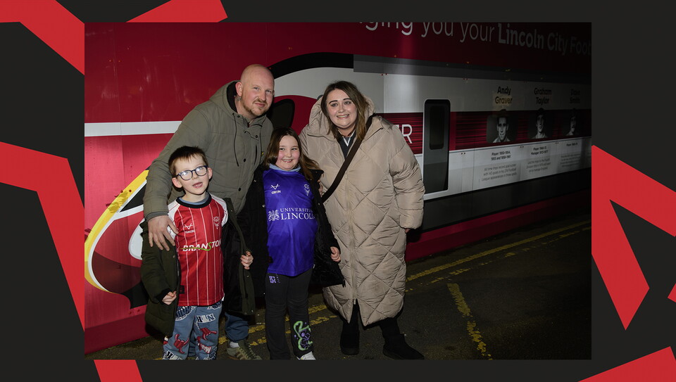 A fan image from Lincoln's home game against Bolton Wanderers